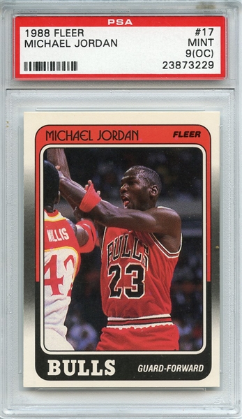 1988 Fleer 17 Michael Jordan PSA MINT 9 (OC)