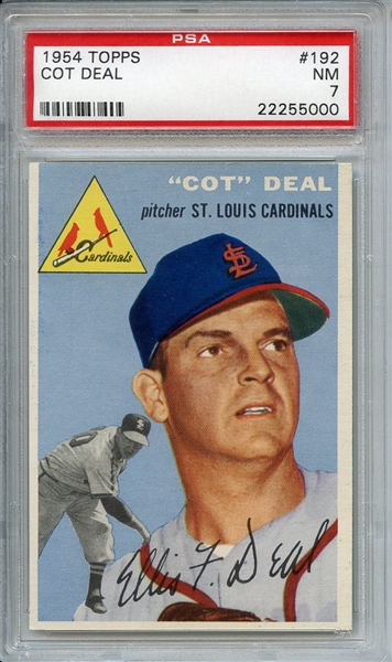 1954 Topps 192 Cot Deal PSA NM 7
