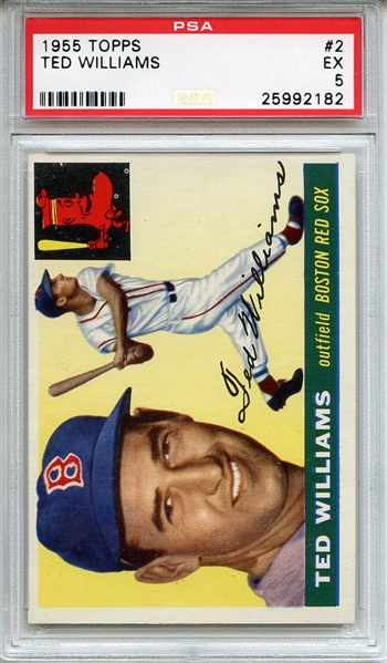 1955 Topps 2 Ted Williams PSA EX 5