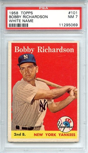 1958 Topps 101 Bobby Richardson PSA NM 7