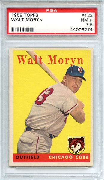 1958 Topps 122 Walt Moryn PSA NM 7.5