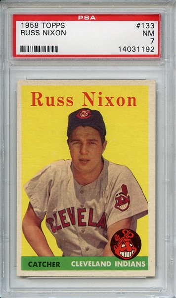 1958 Topps 133 Russ Nixon PSA NM 7