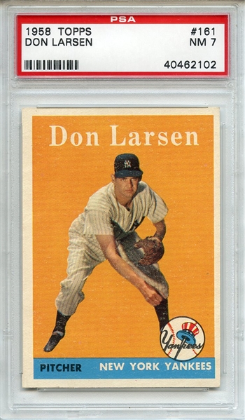 1958 Topps 161 Don Larsen PSA NM 7