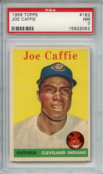 1958 Topps 182 Joe Caffie PSA NM 7