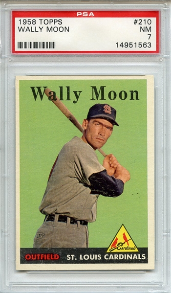 1958 Topps 210 Wally Moon PSA NM 7