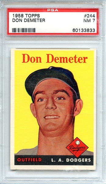 1958 Topps 244 Don Demeter PSA NM 7