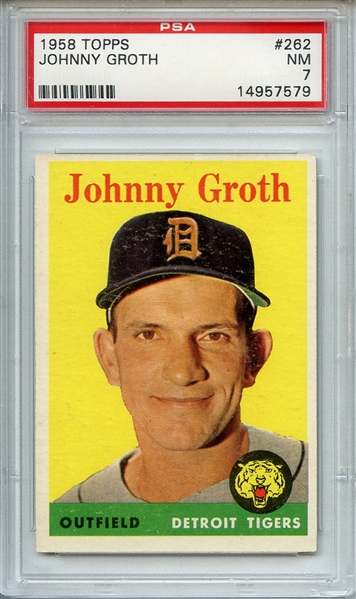 1958 Topps 262 Johnny Groth PSA NM 7