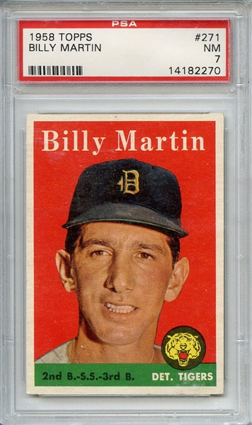1958 Topps 271 Billy Martin PSA NM 7