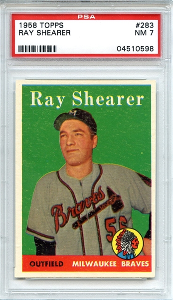 1958 Topps 283 Ray Shearer PSA NM 7