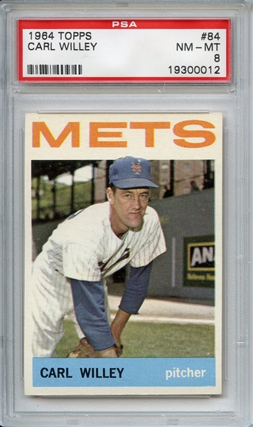 1964 Topps 84 Carl Willey PSA NM-MT 8
