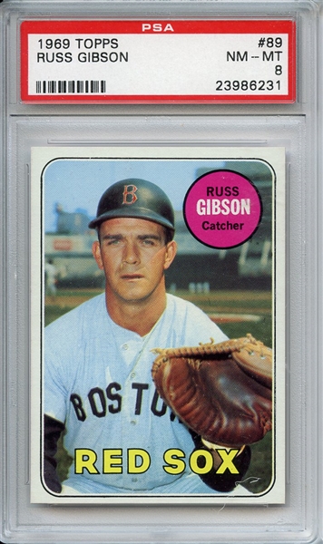1969 Topps 89 Russ Gibson PSA NM-MT 8