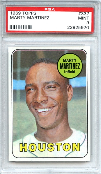 1969 Topps 337 Marty Martinez PSA MINT 9