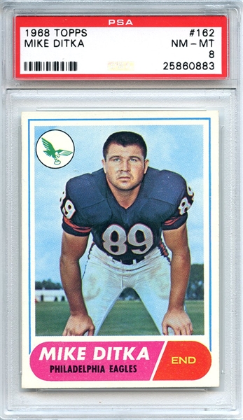 1968 Topps 162 Mike Ditka PSA NM-MT 8