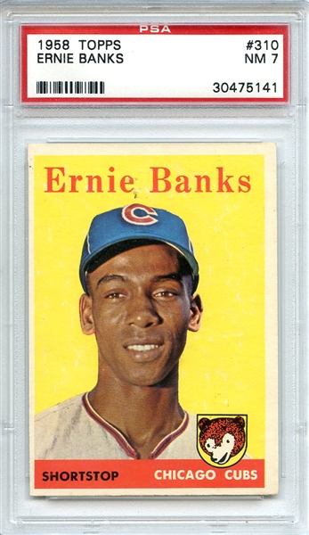 1958 Topps 310 Ernie Banks PSA NM 7