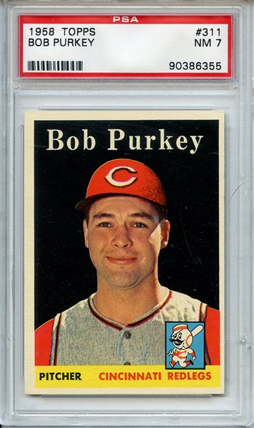 1958 Topps 311 Bob Purkey PSA NM 7