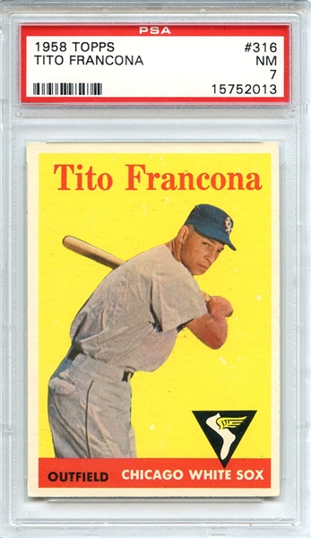 1958 Topps 316 Tito Francona PSA NM 7