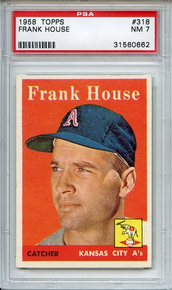 1958 Topps 318 Frank House PSA NM 7