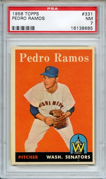 1958 Topps 331 Pedro Ramos PSA NM 7