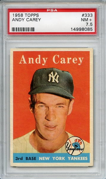 1958 Topps 333 Andy Carey PSA NM+ 7.5