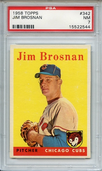1958 Topps 342 Jim Brosnan PSA NM 7
