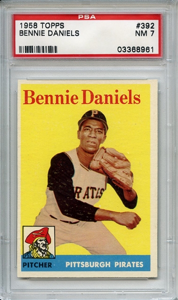 1958 Topps 392 Bennie Daniels PSA NM 7