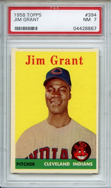1958 Topps 394 Jim Grant PSA NM 7