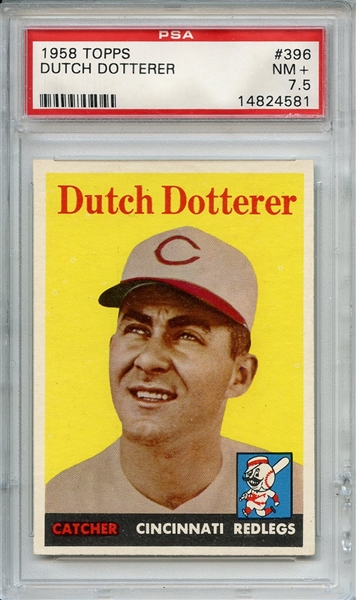1958 Topps 396 Dutch Dotterer PSA NM+ 7.5