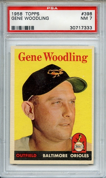 1958 Topps 398 Gene Woodling PSA NM 7