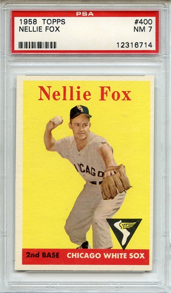 1958 Topps 400 Nellie Fox PSA NM 7