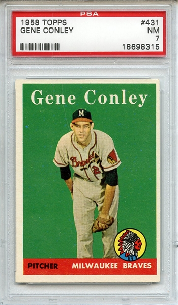 1958 Topps 431 Gene Conley PSA NM 7