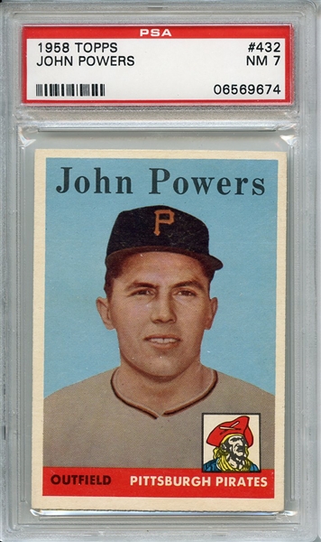 1958 Topps 432 John Powers PSA NM 7
