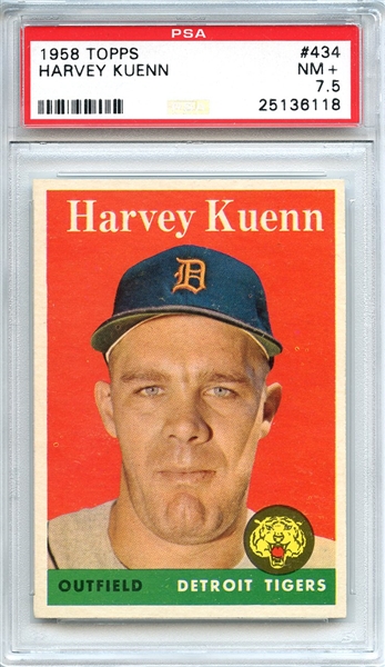 1958 Topps 434 Harvey Kuenn PSA NM+ 7.5