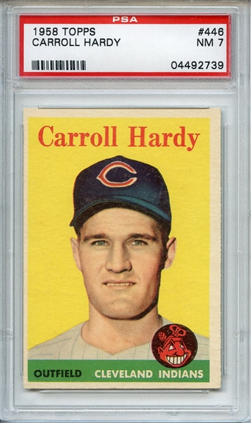 1958 Topps 446 Carroll Hardy PSA NM 7