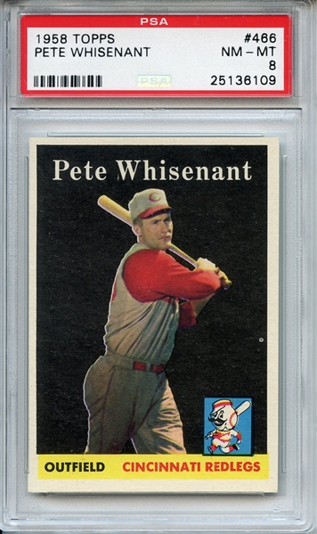 1958 Topps 466 Pete Whisenant PSA NM-MT 8