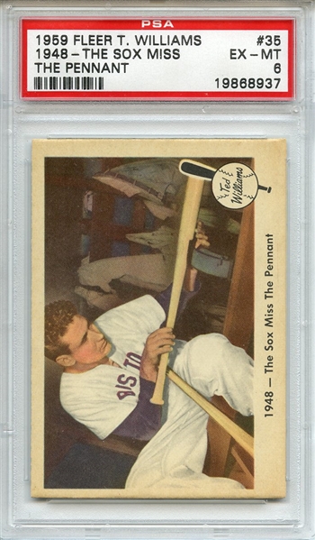 1959 Fleer Ted Williams 35 The Sox Miss the Pennant PSA EX-MT 6