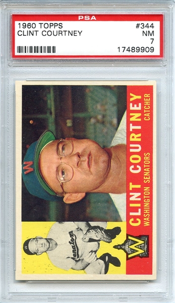 1960 Topps 344 Clint Courtney PSA NM 7