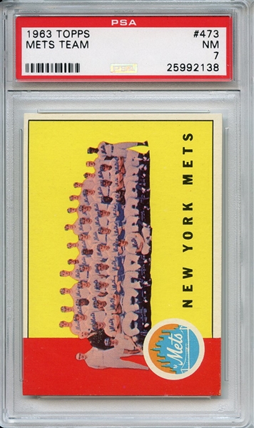1963 Topps 473 New York Mets Team PSA NM 7