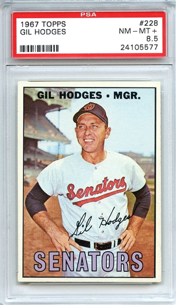 1967 Topps 228 Gil Hodges PSA NM-MT+ 8.5
