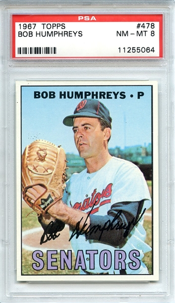 1967 Topps 478 Bob Humphreys PSA NM-MT 8