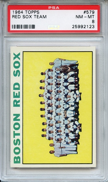 1964 Topps 579 Boston Red Sox Team PSA NM-MT 8