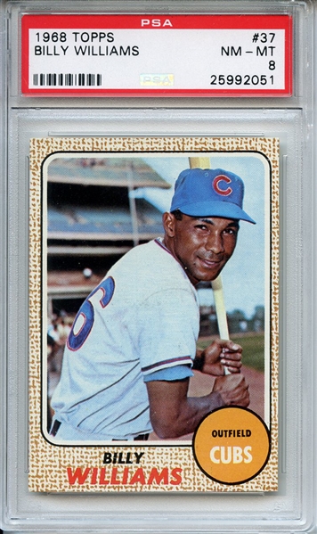 1968 Topps 37 Billy Williams PSA NM-MT 8