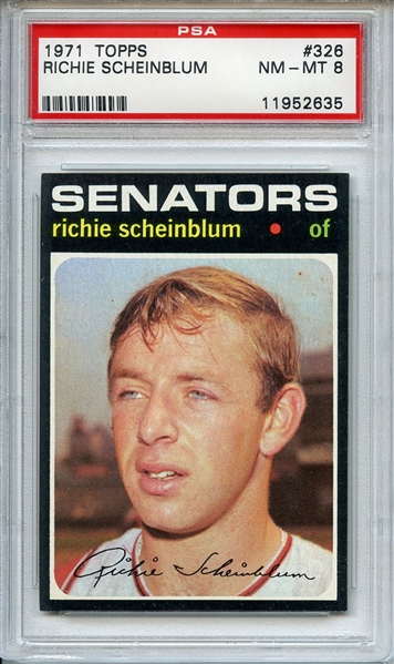 1971 Topps 326 Richie Scheinblum PSA NM-MT 8