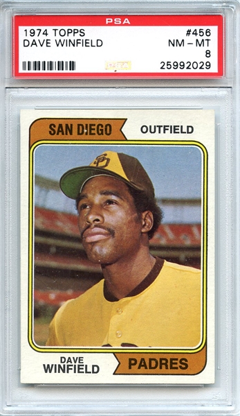 1974 Topps 456 Dave Winfield RC PSA NM-MT 8