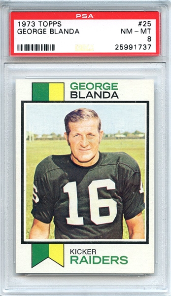 1973 Topps 25 George Blanda PSA NM-MT 8