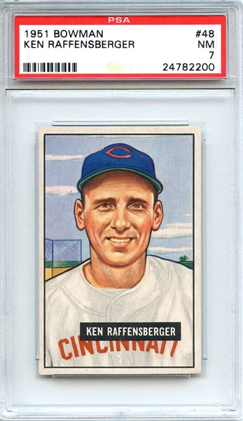 1951 Bowman 48 Ken Raffensberger PSA NM 7