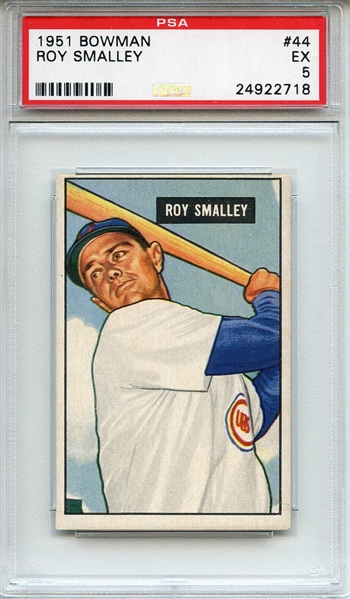 1951 Bowman 44 Roy Smalley PSA EX 5