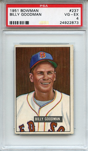 1951 Bowman 237 Billy Goodman PSA VG-EX 4