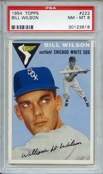 1954 Topps 222 Bill Wilson PSA NM-MT 8