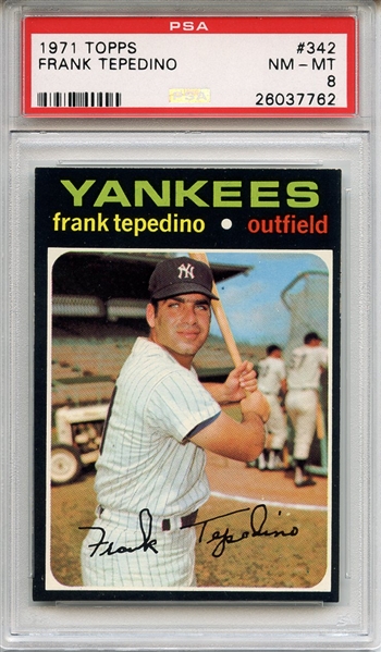 1971 Topps 342 Frank Tepedino PSA NM-MT 8