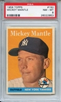 1958 TOPPS 150 MICKEY MANTLE PSA NM-MT 8